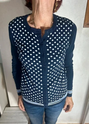 Cardigan Tommy Hilfiger Bleu marine Blanc- taille XS- femme, marque: Tommy Hilfiger, état: Très bon état, taille: XS / 34 / 6, 16,90 €, 18,45 € Protection acheteurs incluse