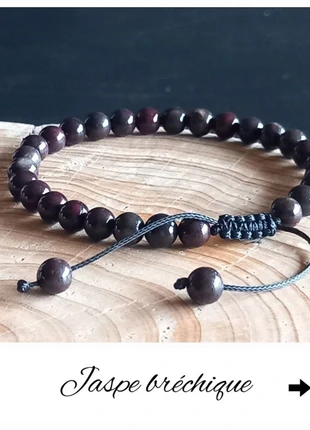 Bracelet ajustable en Jaspe bréchique, brand: Jaspe Bréchique, condition: New without tags, €8.00, €9.10 includes Buyer Protection Pro
