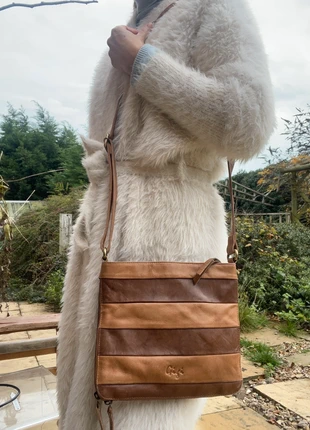 Gigi Cognac Tan Satchel Messenger Crossbody Satchel Genuine Leather Bag, brand: Gigi, condition: Very good, £12.99, £14.34 includes Buyer Protection