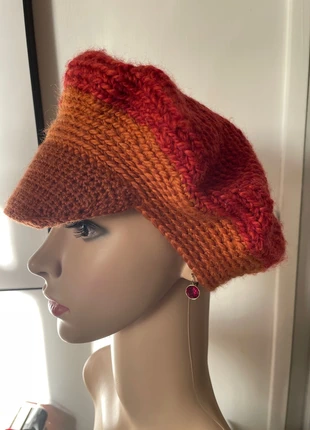 Béret tricot crochet rouille caramel, brand: artisanat, condizioni: Ottime, taglia: 56, €12.00, €13.30 include la Protezione acquisti