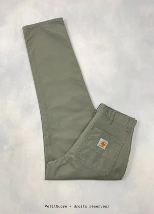 Jean Carhartt wip Vert Loose Baggy Droit modèle Simple Pant Denim - Taille S w28 #1768, marca: Carhartt, estado: Muito bom, tamanho: PT 38 | W28, €49.00, €52.15 inclui Proteção do Comprador Pro