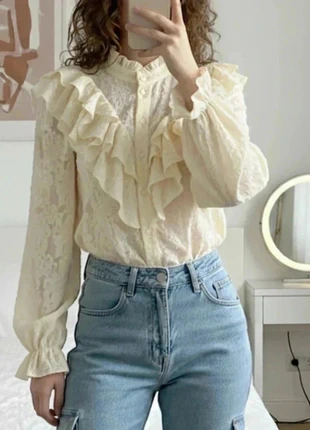 Blouse Femme Élégante Col Monté – Manches Évasées Plissées Abricot -Taille M, marque: Maison Eloria, état: Très bon état, taille: M / 38 / 10, 52,89 €, 56,23 € Protection acheteurs incluse