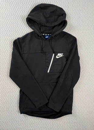 Hoodie Nike noir logo brodé style techwear poche zippée streetwear, marque: Nike, état: Très bon état, taille: XS, 10,00 €, 11,20 € Protection acheteurs incluse