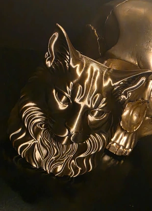 Gold mainecoon bust, brand: NO LABEL, condition: New without tags, £11.00, £12.25 includes Buyer Protection