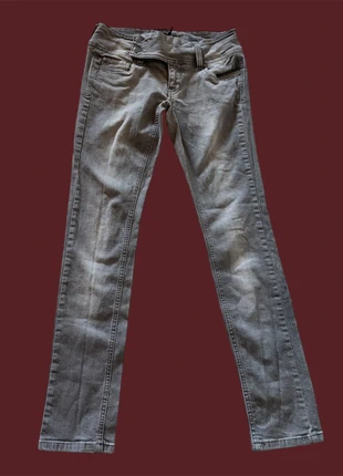 Y2K Grunge Washed Grey High Waisted Skinny Jeans Denim Slim Fit Trousers, merk: Extyn, staat: Heel goed, maat: L / 40 / 12, € 7,50, € 8,58 inclusief Kopersbescherming