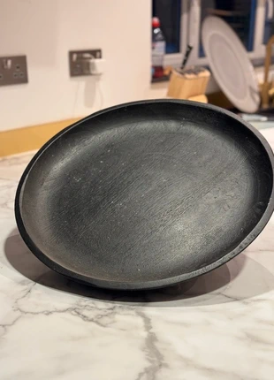 18 inch Black Round Tray, Wooden Plate Tea Food Server, brand: other, condition: Good, £10.00, £11.20 includes Buyer Protection