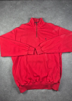 Pull Camionneur 1/4 ZIP Ralph Lauren Rouge Taille L, brand: Ralph Lauren, condition: Very good, size: L, €45.00, €47.95 includes Buyer Protection