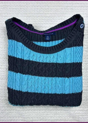 Sweat/Pull Tommy Hilfiger Bleu à rayure noir / Torsadé/ Col Rond / Logo brodé / Taille XL Femme, marque: Tommy Hilfiger, état: Très bon état, taille: XL / 42 / 14, 28,00 €, 30,10 € Protection acheteurs incluse