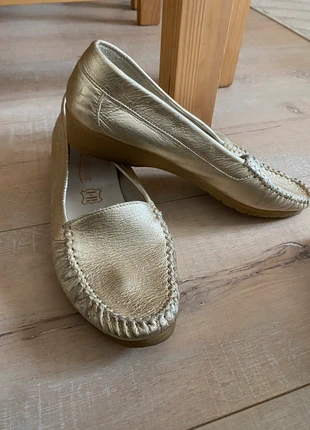 Ballerines beige/dorée, marque: DECENNIE, état: Satisfaisant, taille: 39, 5,00 €, 5,95 € Protection acheteurs incluse