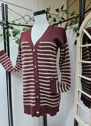 ~Indi & Cold~ Original Cárdigan Punto Burgundy & Beige T-M, marque: Indi & Cold, état: Très bon état, taille: M / 38 / 10, 14,00 €, 15,40 € Protection acheteurs incluse