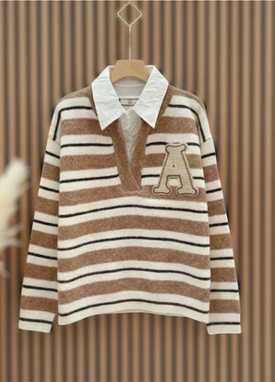 Pull bicolore très élégant avec chemise incorporée, brand: lovena paris, condizioni: Nuovo con cartellino, taglia: Taglia unica, €39.00, €41.65 include la Protezione acquisti