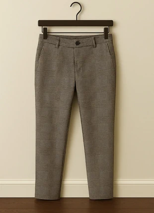 Pantalon chinos à carreaux coupe droite ajustée, marke: Gémo, zustand: Sehr gut, größe: S, 10,00 €, 11,20 € inklusive Vinted-Käuferschutz
