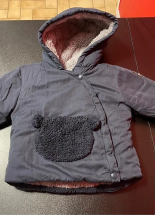 🧸 Doudoune bleu marine KIABI 12 mois 🐻 doublée sherpa avec tête d’ours, merk: Kiabi, staat: Heel goed, maat: 9-12 maanden / 74 cm, € 10,00, € 11,20 inclusief Kopersbescherming