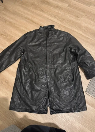 Vintage leather long coat pilot black jacket, marke: Japan Style, zustand: Gut, größe: XL, 25,00 €, 26,95 € inklusive Vinted-Käuferschutz