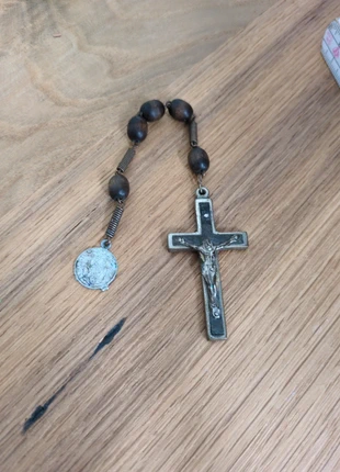 Alter Rosenkranz aus Holz mit Metall 16,5 cm lang Vintage, merk: Vintage, staat: Goed, € 8,00, € 9,10 inclusief Kopersbescherming