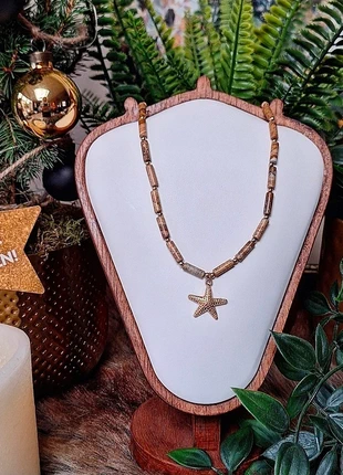 🍂 leuke ster, natuurstenen ketting, merk: Handgemaakt, staat: Nieuw zonder prijskaartje, € 15,00, € 16,45 inclusief Kopersbescherming