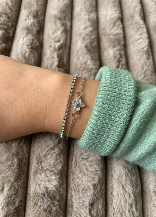 Lot de 2 bracelets argentés à strass, brand: Tendance, condizioni: Nuovo senza cartellino, €5.00, €5.95 include la Protezione acquisti Pro