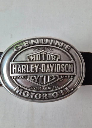 Harley-Davidson Men’s “Genuine Motor Oil” Belt Buckle - Antique Silver Finish, marca: NO LABEL, estado: Bueno, tamaño: 100 cm, 26,00 €, 28,00 € Protección al comprador incluida