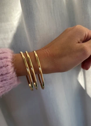 Lot 3 jonc doré en acier inoxydable tendance, marque: Tendance, état: Très bon état, 13,00 €, 14,35 € Protection acheteurs (Pro) incluse