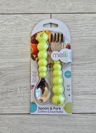 Ensemble cuillère & fourchette Melii – Vert chenille ludique 🐛, marke: melii, zustand: Neu, mit Etikett, größe: Einheitsgröße, 3,00 €, 3,85 € beinhaltet Vinted-Käuferschutz Pro