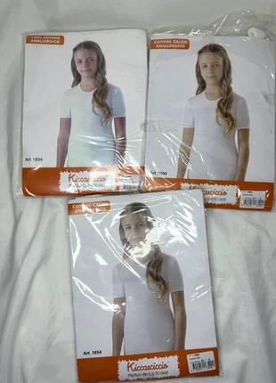 lot 6+ new' undershirts 10-14 years anti-allergy cotton short sleeve wide strap sealed warm, marque: Vintage Dressing, état: Très bon état, taille: 13 ans / 158 cm, 6,00 €, 7,00 € Protection acheteurs incluse