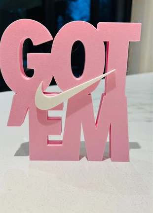 Pink Nike standing decorative fan sign Pink 'got em' Nike inspired sneakerhead standing sign, brand: Nike, condition: Very good, £9.95, £11.05 includes Buyer Protection