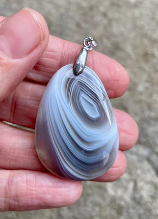 Pendentif en agate Botswana, condition: Very good, €6.50, €7.53 includes Buyer Protection Pro