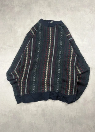 Pull vintage cozy sweater pattern rétro 80's | Bleu | Taille M, marca: Vintage Dressing, estado: Muy bueno, tamaño: M, 23,90 €, 25,80 € Protección al comprador Pro incluida