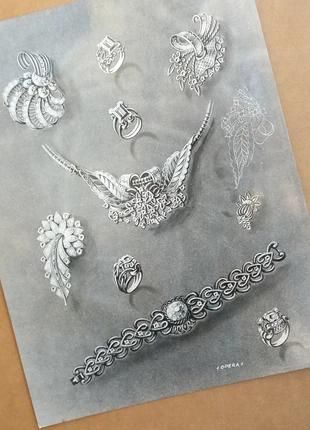 Planche à bijoux d'époque - 1956, brand: Vintage Chic, condition: Very good, €5.00, €5.95 includes Buyer Protection