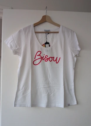 T-shirt blanc "Bisou" French Disorder taille L, brand: FRENCH DISORDER, condition: New with tags, size: L / 40 / 12, €23.50, €25.38 includes Buyer Protection
