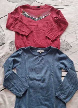 Lot de 2 pulls fille 5/6 ans, marque: TEX, état: Très bon état, taille: 6 ans / 116 cm, 6,00 €, 7,00 € Protection acheteurs incluse