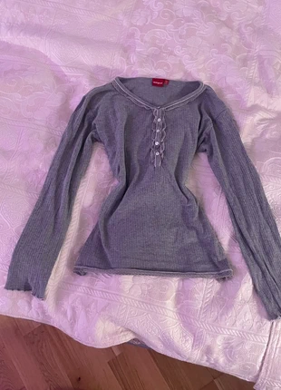 Vintage Spitzen Henley long-sleeve, marque: Manguun, état: Très bon état, taille: XS / 34 / 6, 23,00 €, 24,85 € Protection acheteurs incluse