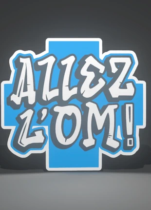 Lampe Led Allez l'OM, état: Neuf sans étiquette, 25,00 €, 26,95 € Protection acheteurs (Pro) incluse