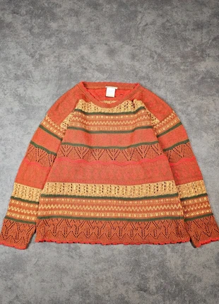 Pull vintage coton acrylique M multicolore orange, marca: Vintage Dressing, estado: Muy bueno, tamaño: M / 38 / 10, 18,00 €, 19,60 € Protección al comprador Pro incluida