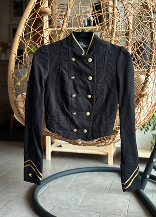 Veste noire avec détails dorés, état: Très bon état, taille: S / 36 / 8, 7,50 €, 8,58 € Protection acheteurs incluse