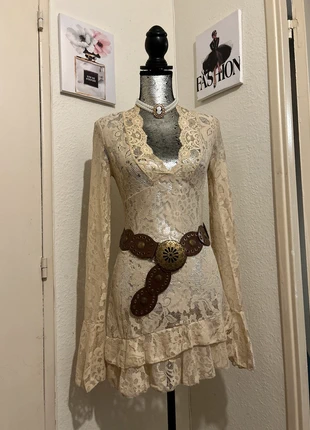 Robe dentelle transparente sexy chic style vintage bohème y2k, marque: Vintage Dressing, état: Neuf sans étiquette, taille: S / 36 / 8, 20,00 €, 21,70 € Protection acheteurs (Pro) incluse