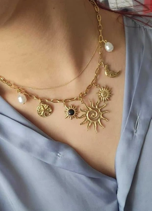 Collier avec les charms stainless steel, marque: ZAG, état: Très bon état, 15,90 €, 17,40 € Protection acheteurs incluse