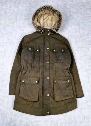 Wax Jacket Barbour Carribena Parka Veste Capuche Coton Ciré Verte Taille S, brand: Barbour, condition: Very good, size: S / 36 / 8, €149.90, €158.10 includes Buyer Protection Pro