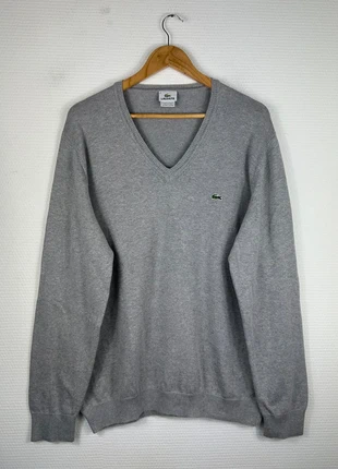 Pull Long Lacoste Col V Gris, marca: Lacoste, estado: Muy bueno, tamaño: XXL / 44 / 16, 39,00 €, 41,65 € Protección al comprador Pro incluida