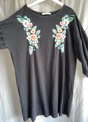 Robe noire à fleur mango tailleM, brand: Mango, condition: Very good, size: M / 38 / 10, €4.50, €5.43 includes Buyer Protection
