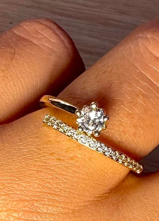 💛 Bague plaquée or – Pierre brillante & finition raffinée, brand: Argent, condition: New with tags, size: Adjustable, €10.00, €11.20 includes Buyer Protection