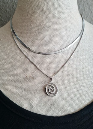 Stijlvolle zilverkleurige double layer ketting ● Stainlesssteel, staat: Heel goed, € 6,95, € 8,00 inclusief Kopersbescherming Pro