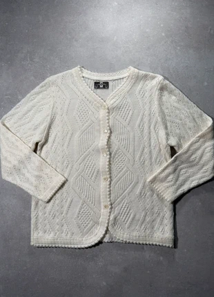 Cardigan / gilet blanc crème Vintage - tricoté et élégant- taille S femme, merk: Vintage Dressing, staat: Heel goed, maat: S / 36 / 8, € 12,00, € 13,30 inclusief Kopersbescherming