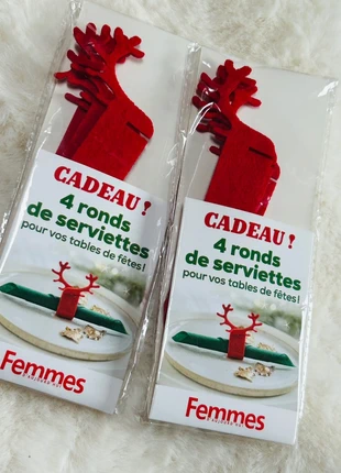 Fêtes, Noël , 8 ronds de serviettes cerf, staat: Nieuw zonder prijskaartje, € 5,00, € 5,95 inclusief Kopersbescherming