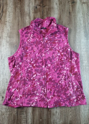 Gilet polaire George Classics rose imprimé feuillage taille 3X, brand: Vintage Dressing, condition: Very good, size: XXXL / 46 / 18, €4.90, €5.85 includes Buyer Protection Pro
