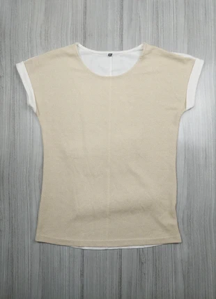 T-shirt blanc et beige femme - Taille M, marca: Inconnu, estado: Bueno, tamaño: M / 38 / 10, 2,00 €, 2,80 € Protección al comprador incluida