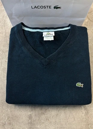 Pull col round lacoste unies marine logo brodé taille L homme / KZ088, brand: Lacoste, condition: Very good, size: L, €34.90, €37.35 includes Buyer Protection