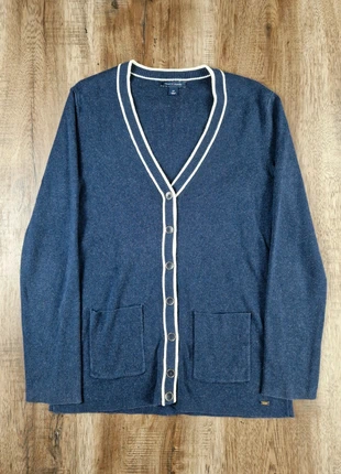Cardigan bleu marine Tommy Hilfiger liseré blanc boutons taille S, brand: Tommy Hilfiger, condition: Very good, size: S / 36 / 8, €10.00, €11.20 includes Buyer Protection Pro