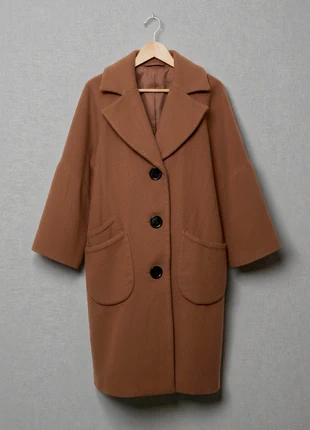 Dagmar – Elegant Brown 70% wool & 10% Cashmere Coat with Single-Breasted Front & Front Pocket – M 🌷🌷, marque: Dagmar, état: Très bon état, taille: M / 38 / 10, 119,00 €, 125,65 € Protection acheteurs incluse