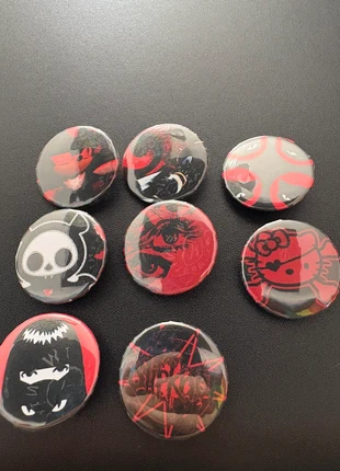 Red pin badges, brand: Alternative, condition: Very good, £5.00, £5.95 includes Buyer Protection